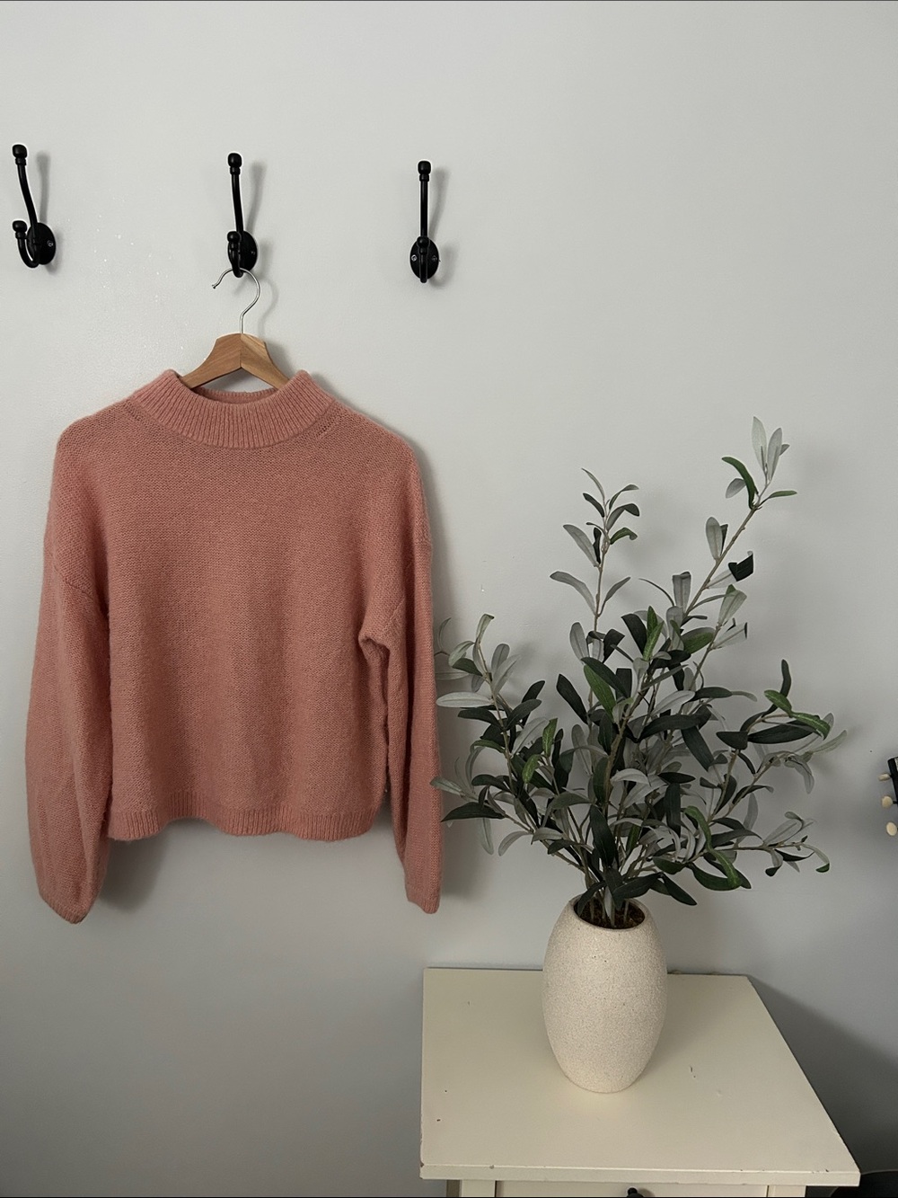 Banana Republic Dusty Pink Wool Turtleneck Sweater